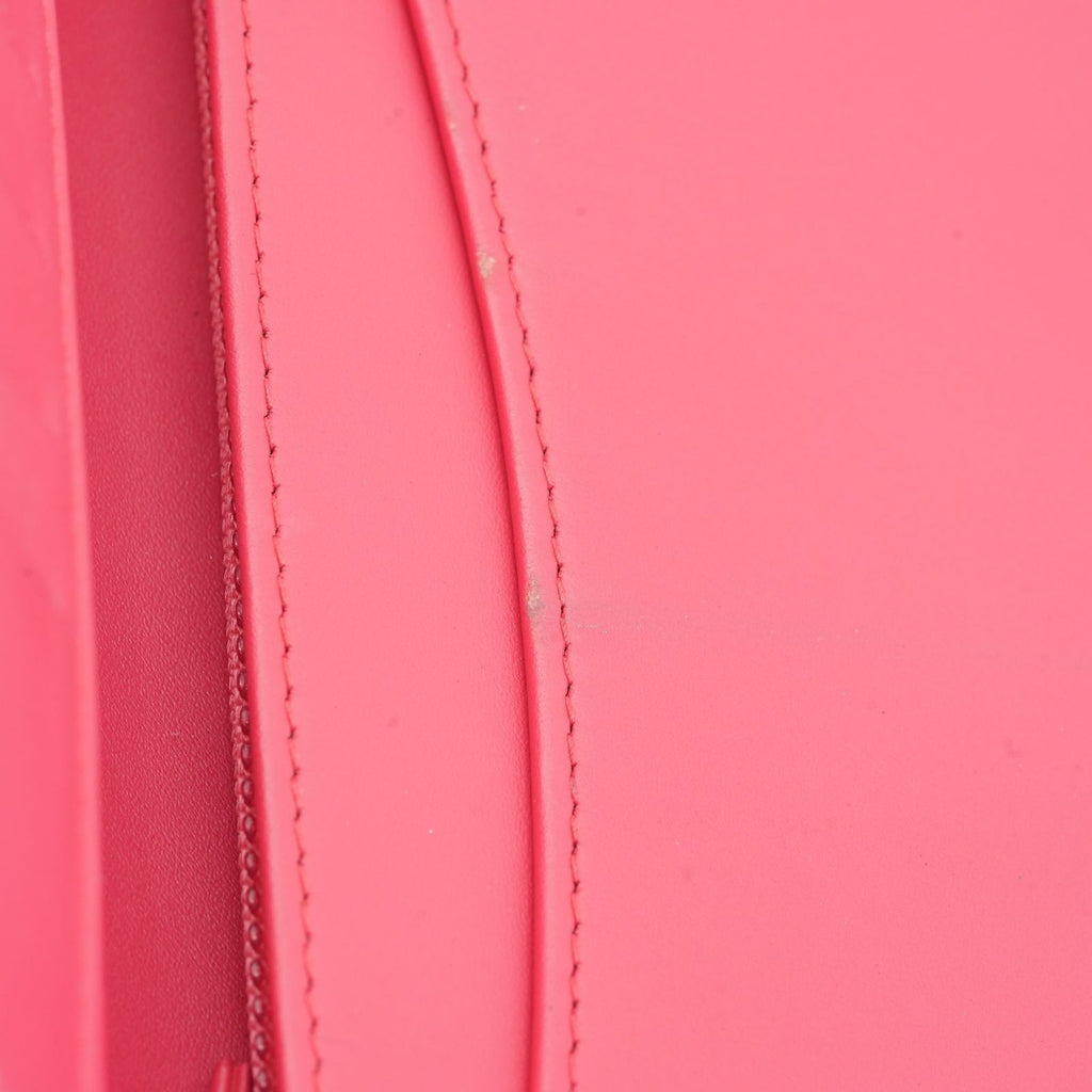 CHANEL Matelasse Long Wallet Enamel Pink Women's