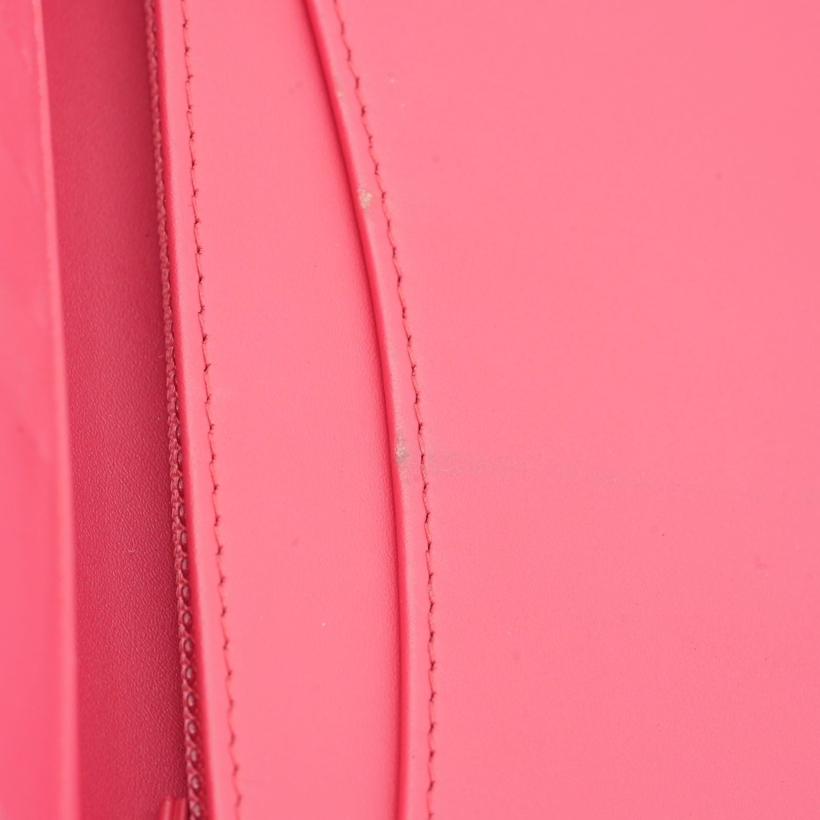CHANEL Matelasse Long Wallet Enamel Pink Women's