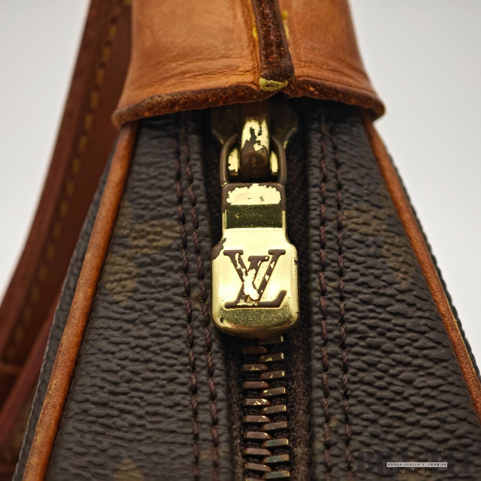 LOUIS VUITTON Boulogne 30 Shoulder Bag Monogram Leather Brown M51265 Women