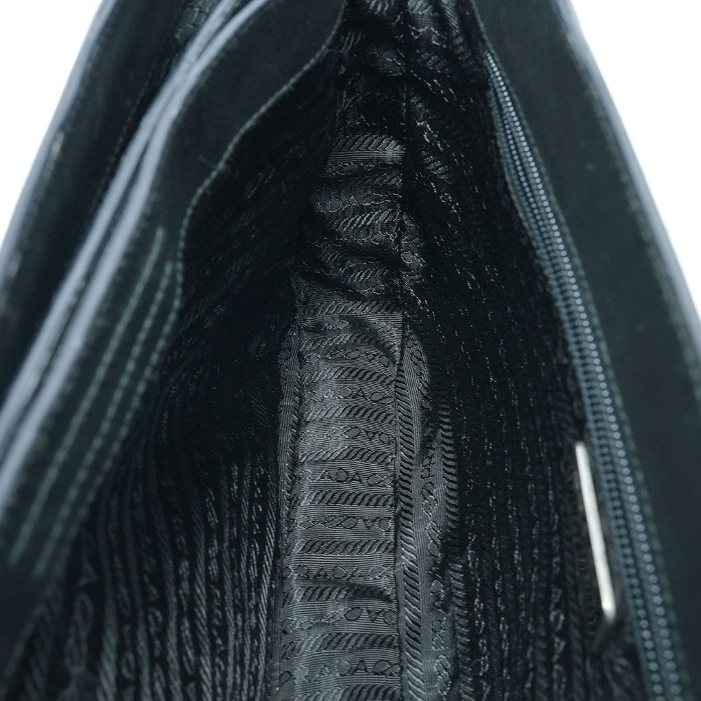 PRADA Vitello VITELLO CORINO NERO Handbag BR1277 Black Tote Bag