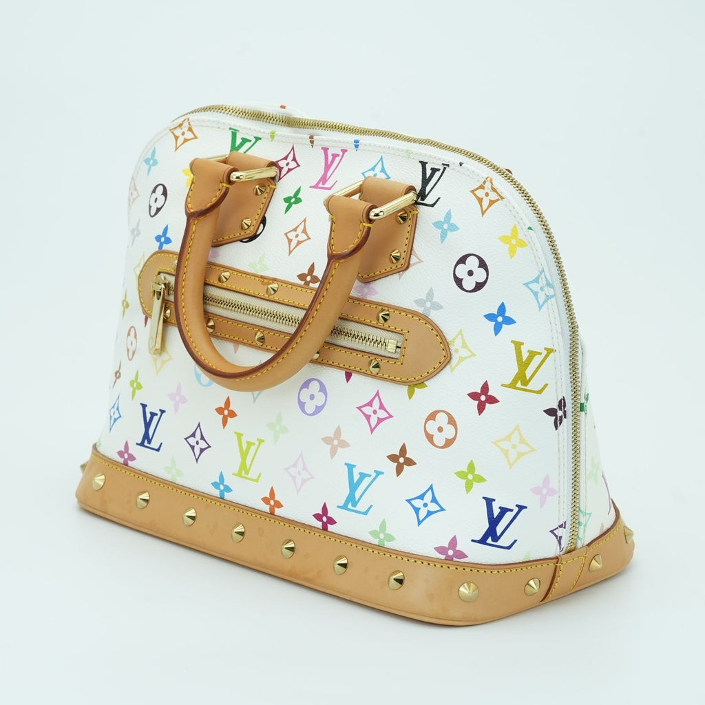 LOUIS VUITTON Multicolore Alma M40443 Handbag Blanc White Women's