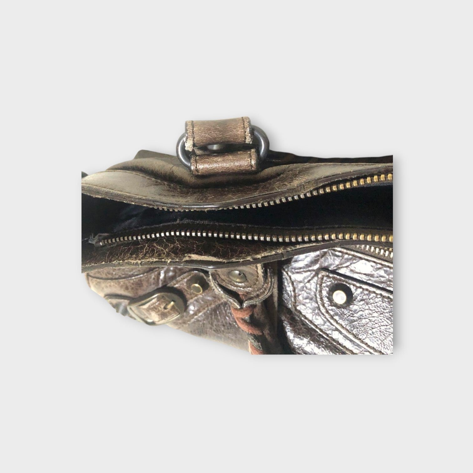 BALENCIAGA  Shoulder bag dark brown leather