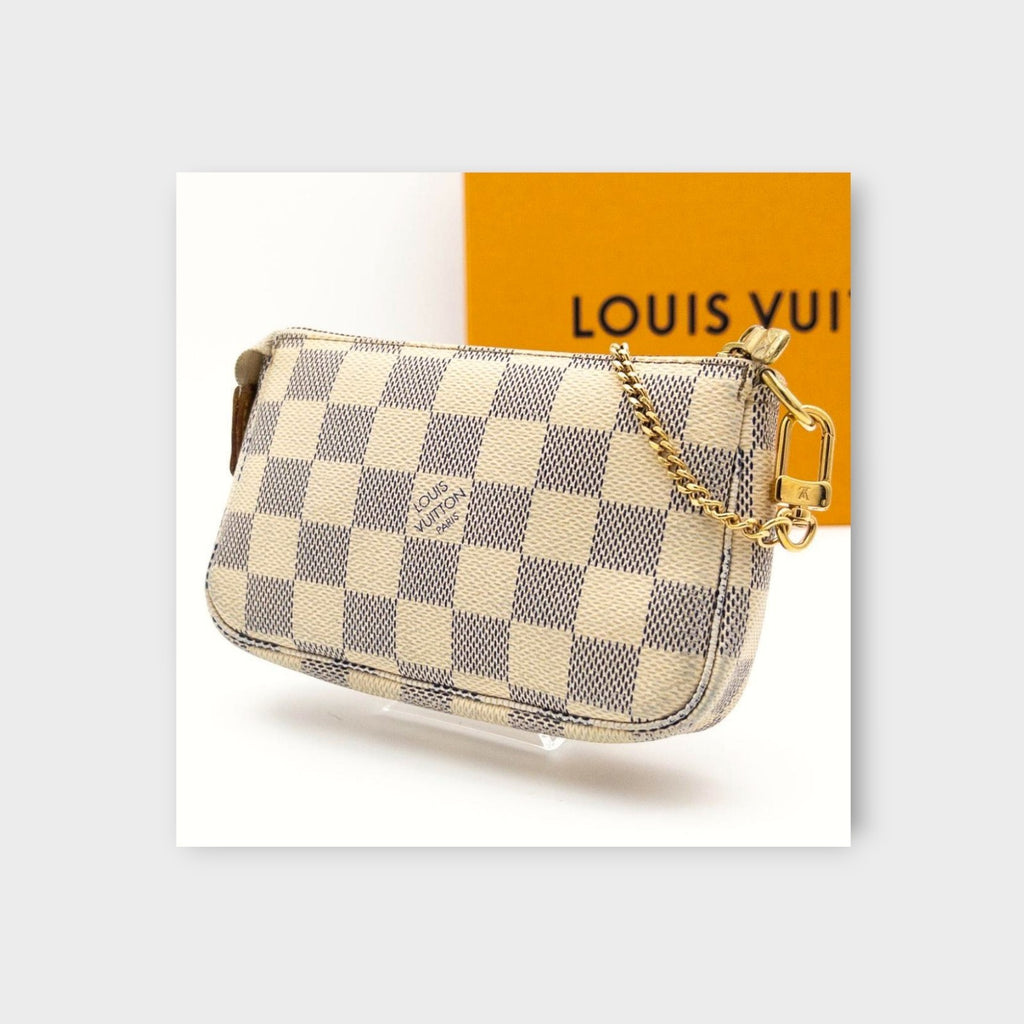 Louis Vuitton Mini Accessoires Handbag Pouch Damier Azur