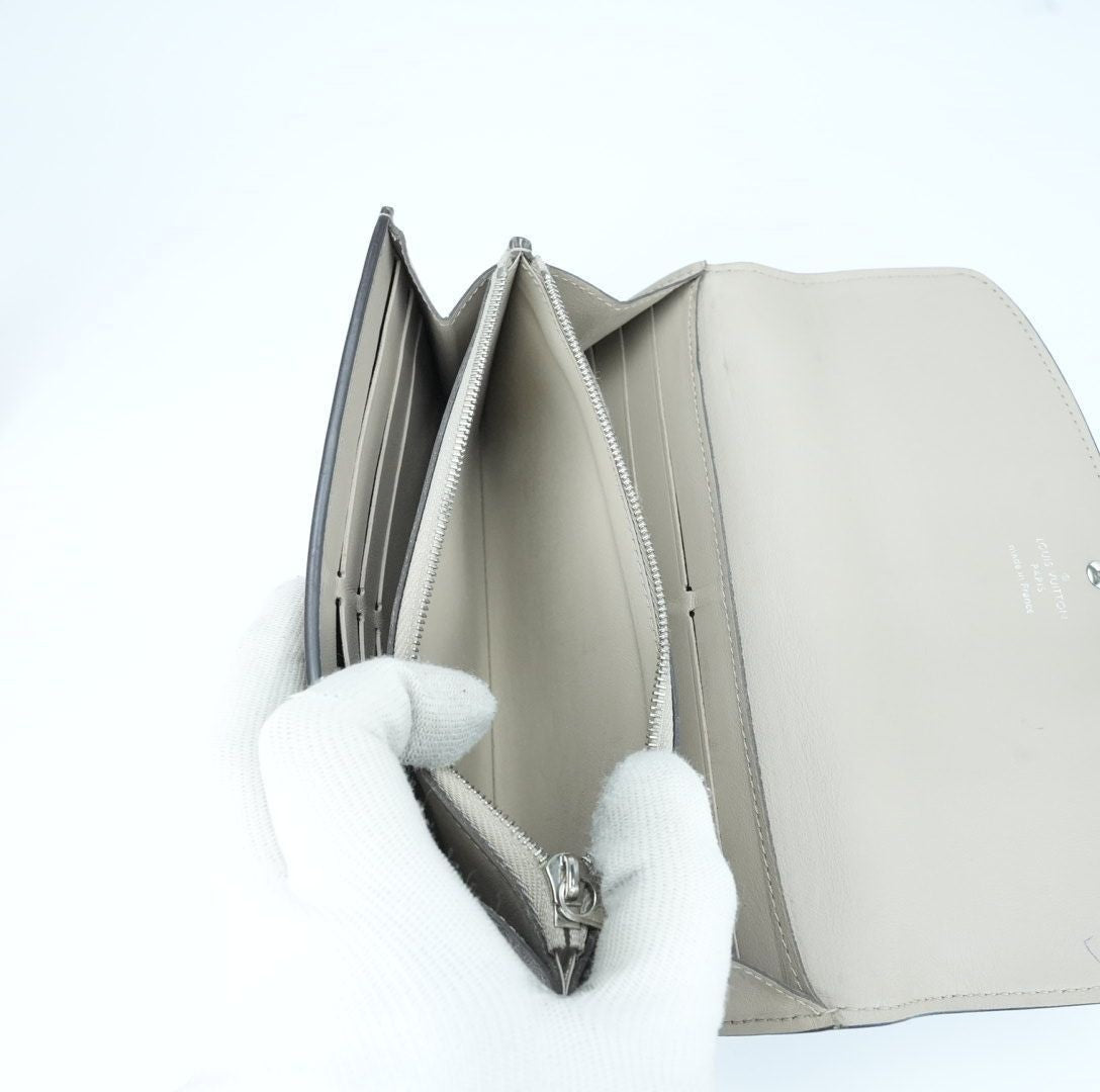 LOUIS VUITTON Mahina Portefeuille Iris Long Wallet M60144 Beige