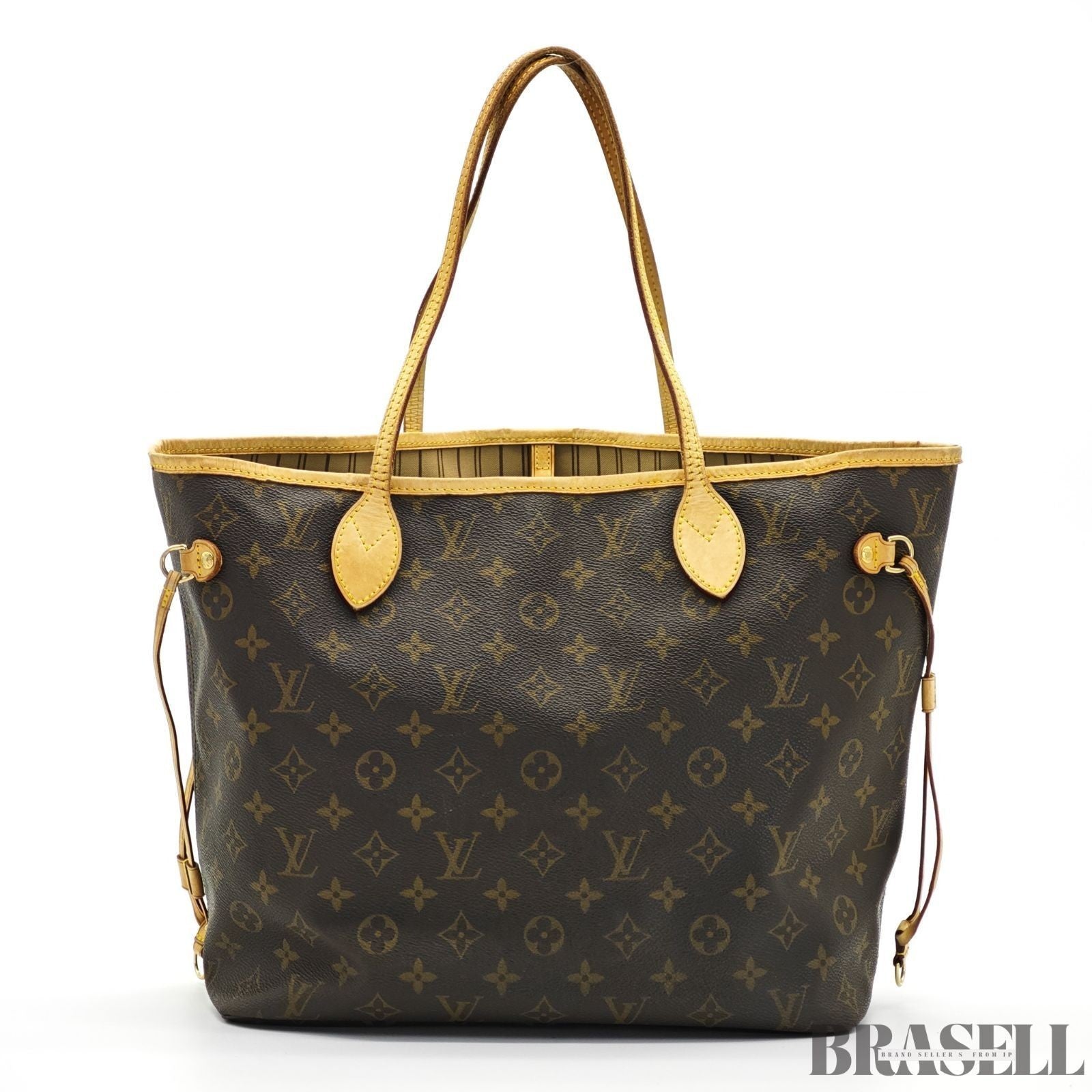 LOUIS VUITTON Neverfull MM M40156 Monogram Large Tote Shoulder Bag Brown