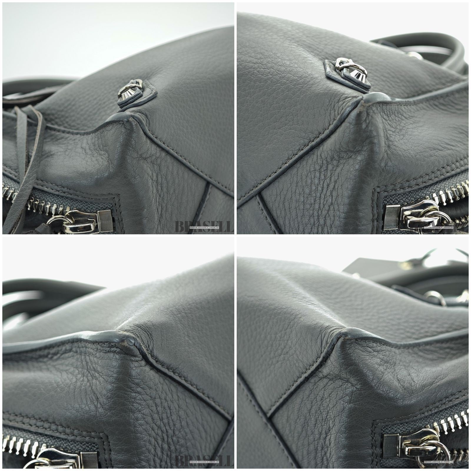 BALENCIAGA 2-Way Handbag Shoulder Bag Paper A4 357333 Gray color