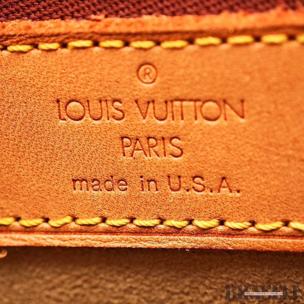 Louis Vuitton Luco M51155 Tote Bag Monogram Canvas Leather Brown Women’s