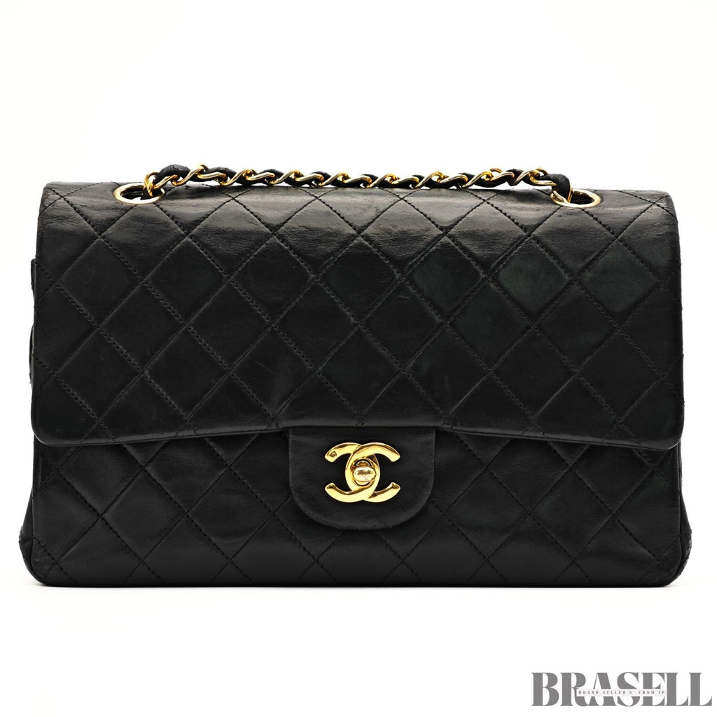 CHANEL Matelassé A01112 Black Handbag Black Woman Chain Shoulder Bag Leather