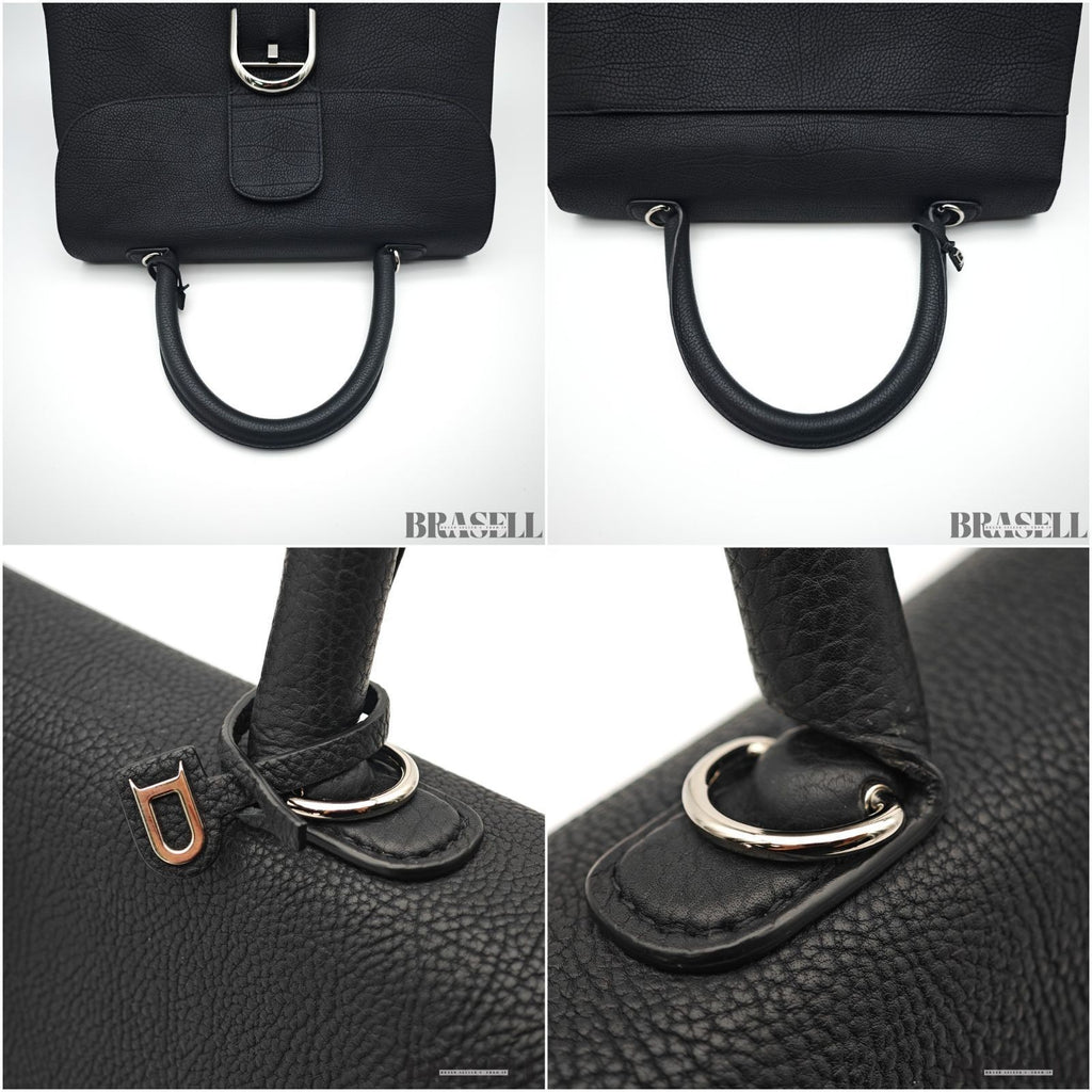 Delvaux Brillant MM Handbag Shoulder Bag 2-Way Black Women’s With Dust Bag
