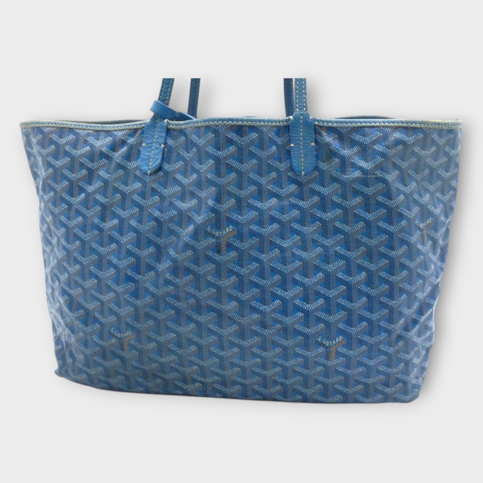 Goyard Saint Louis Tote Bag PM Blue with Pouch