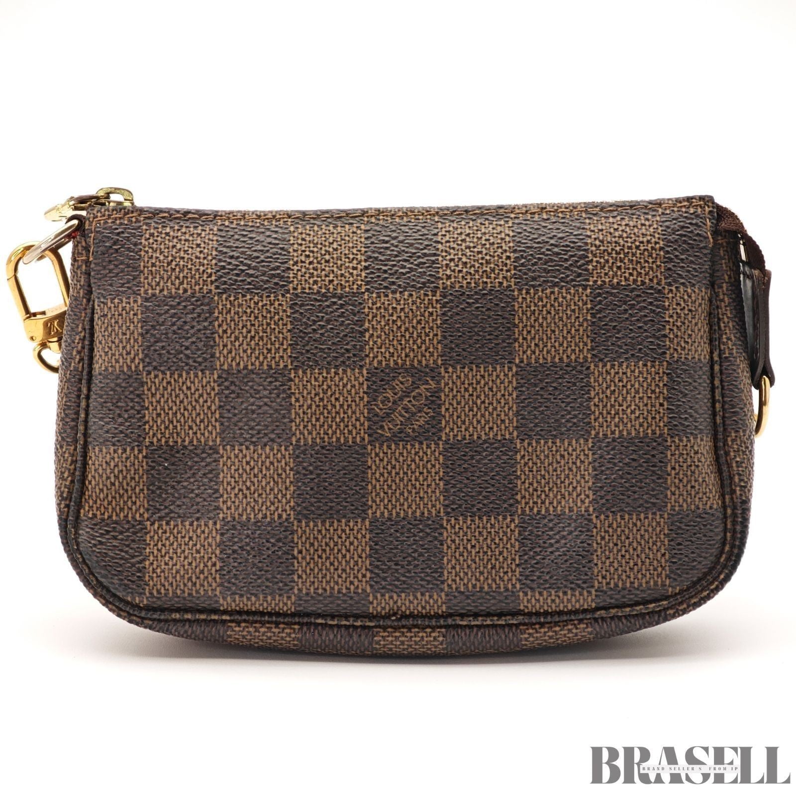 LOUIS VUITTON Damier Ebene Mini Pochette Accessoires Pouch N58009 Auth Brown