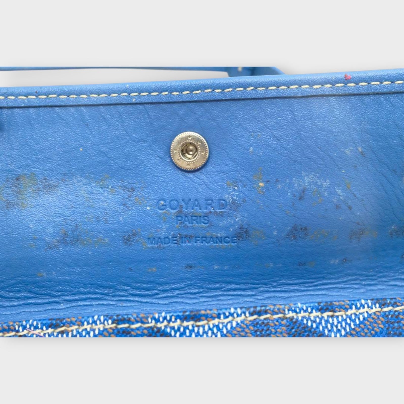 Goyard Saint Louis Tote Bag PM Blue with Pouch