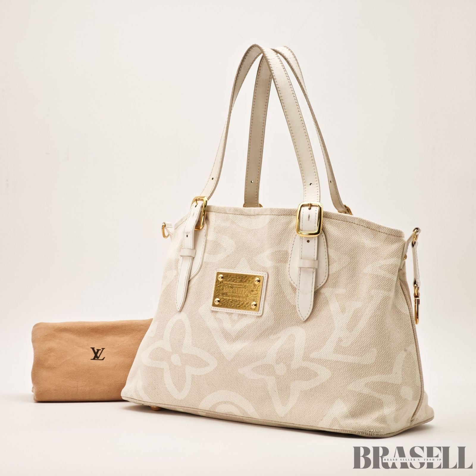 Louis Vuitton Tahitienne PM M95674 Tote Bag Large Capacity Sable Beige