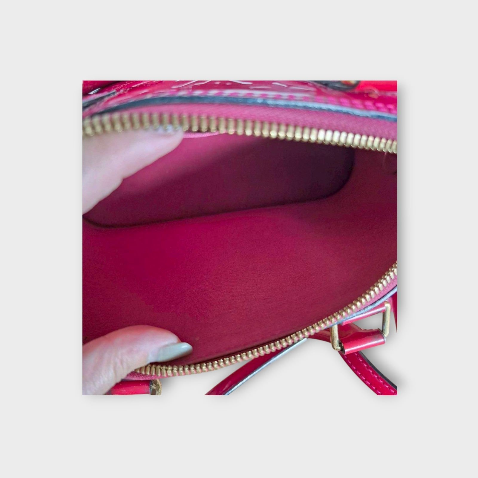 LOUIS VUITTON Alma BB Shoulder Bag Pink Rose Indigo
