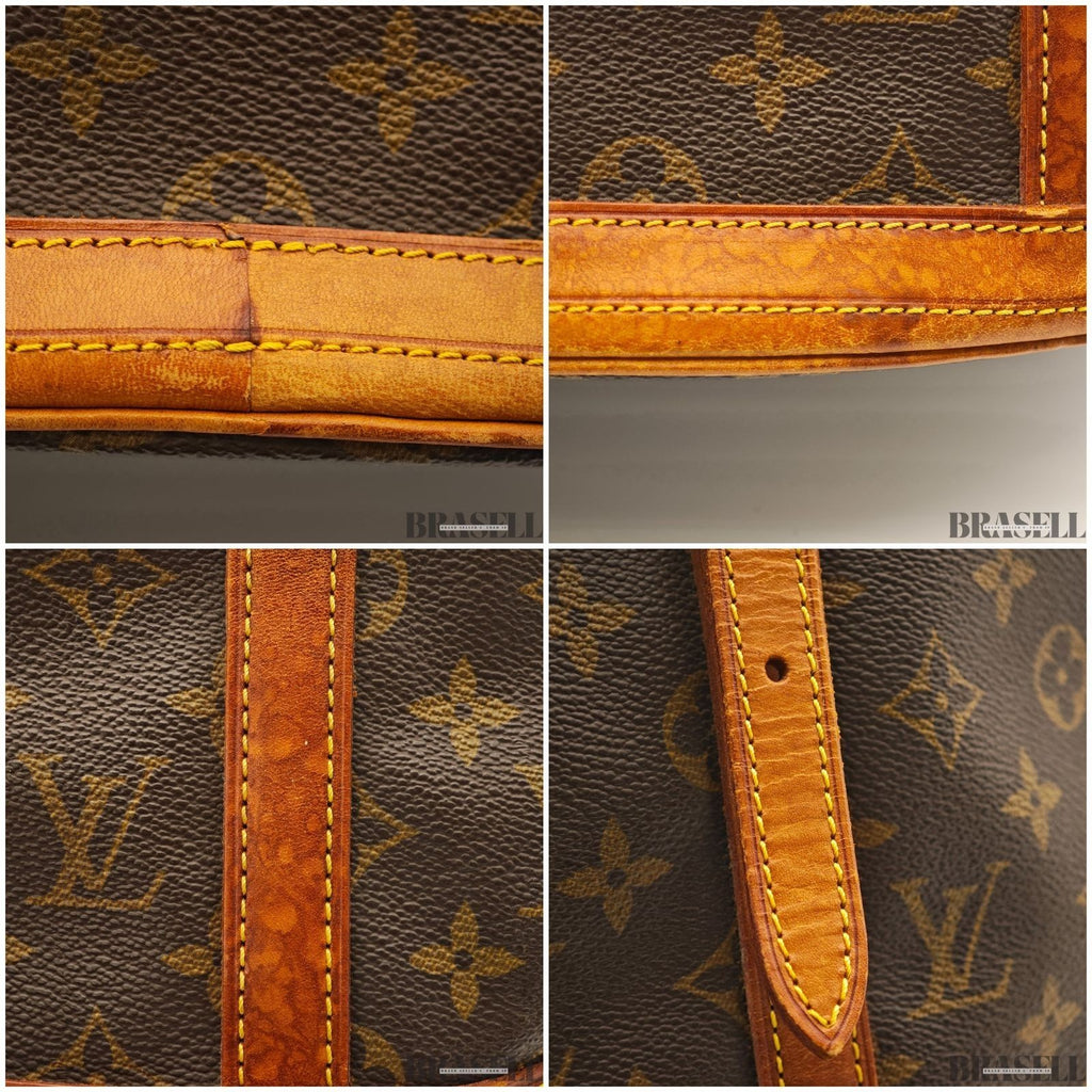 LOUIS VUITTON BUCKET GM Shoulder Tote Bag Monogram Leather Canvas Brown M42236