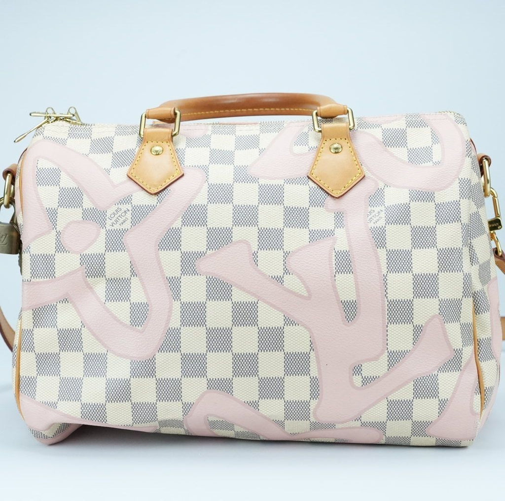 LOUIS VUITTON Damier Azur Speedy Bandouliere 30 N41052 Tahiti Collection Summer