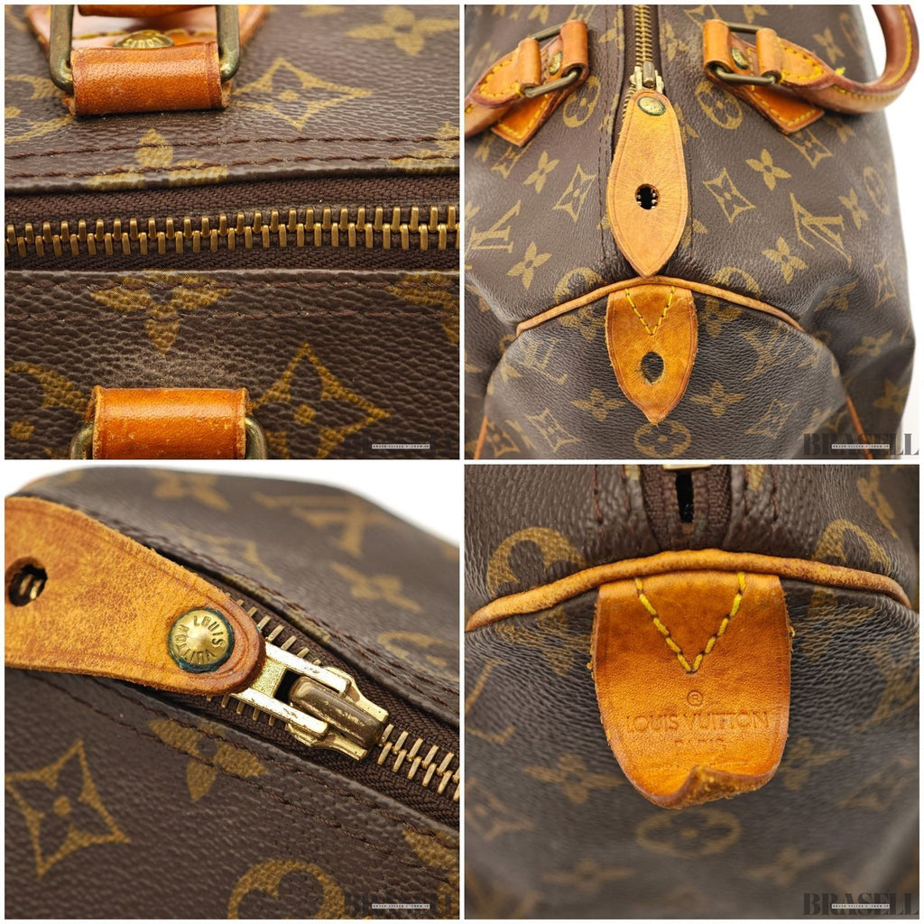 LOUIS VUITTON Monogram Speedy 30 M41526 Handbag Mini Boston Bag Brown Women