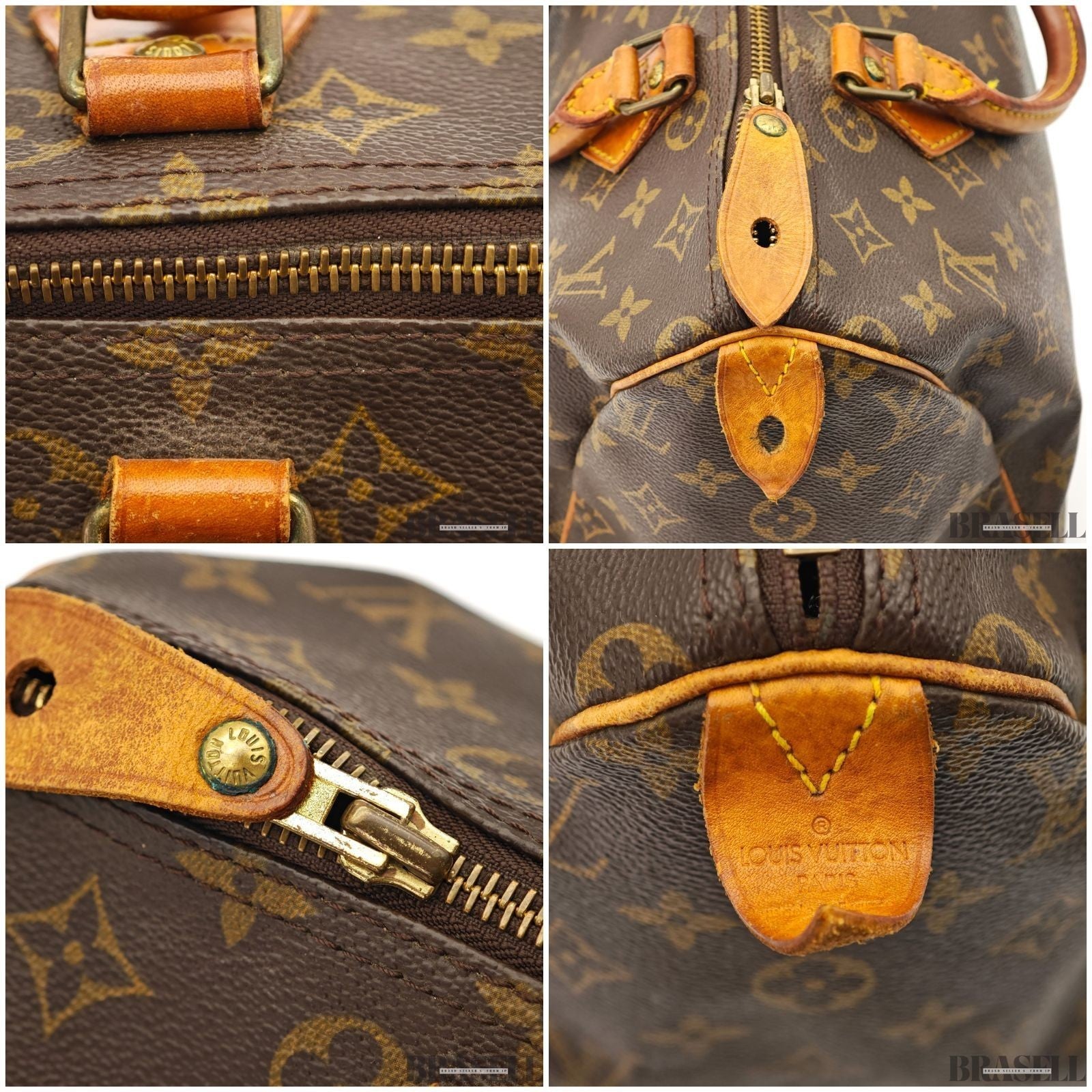 LOUIS VUITTON Monogram Speedy 30 M41526 Handbag Mini Boston Bag Brown Women