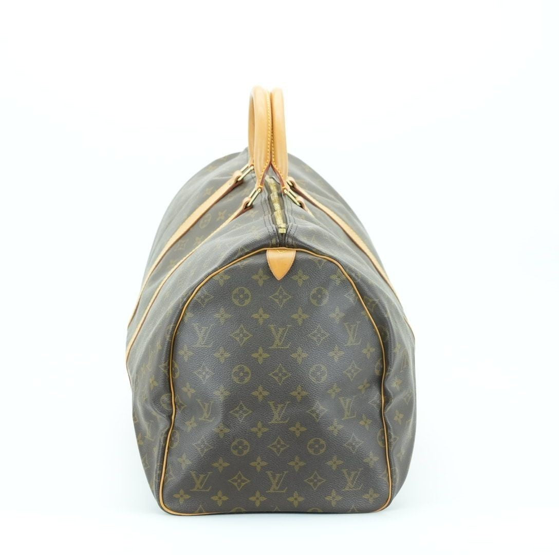 LOUIS VUITTON Keepall 55 M41424 Boston Bag Travel Bag Brown Large Capacity