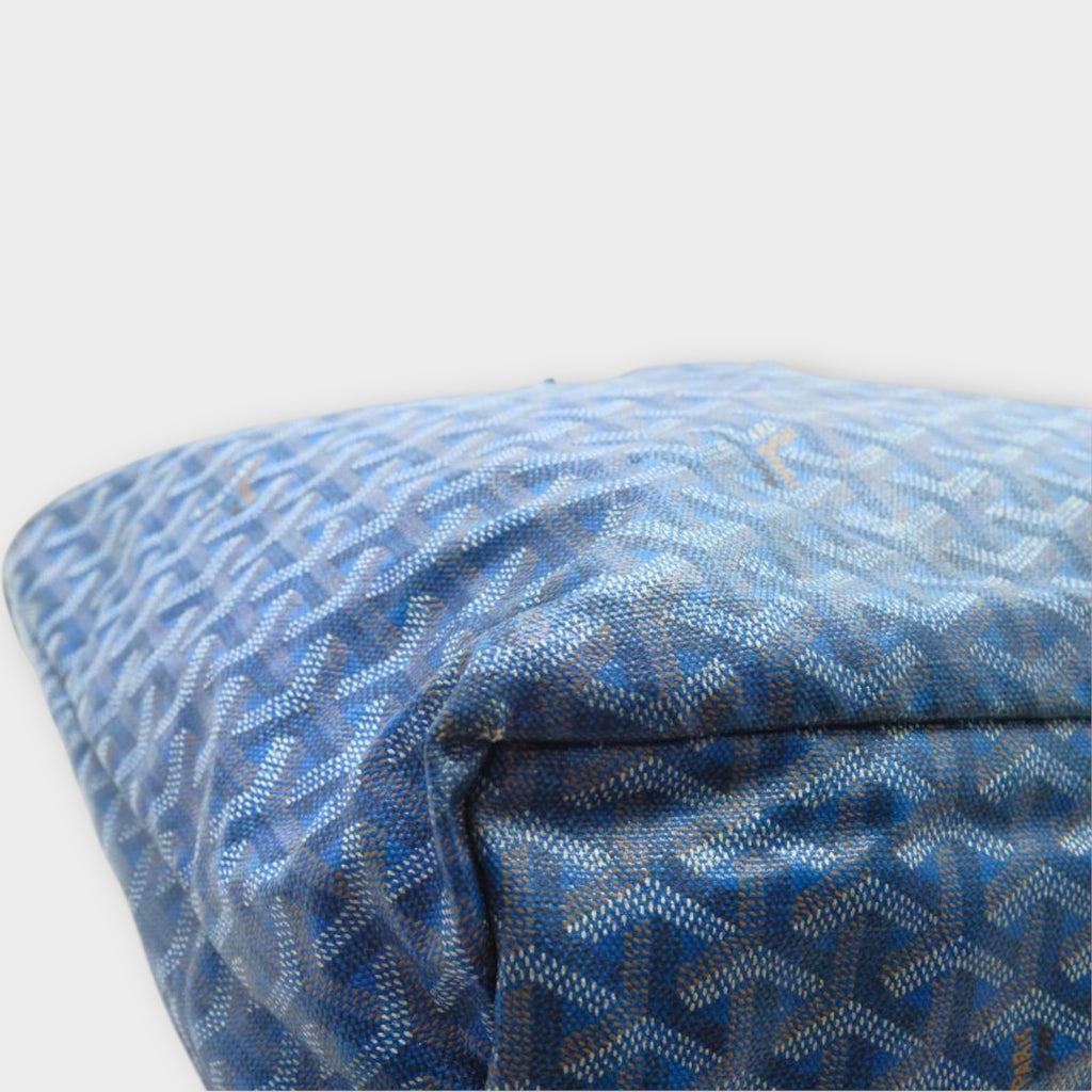 Goyard Saint Louis Tote Bag PM Blue with Pouch