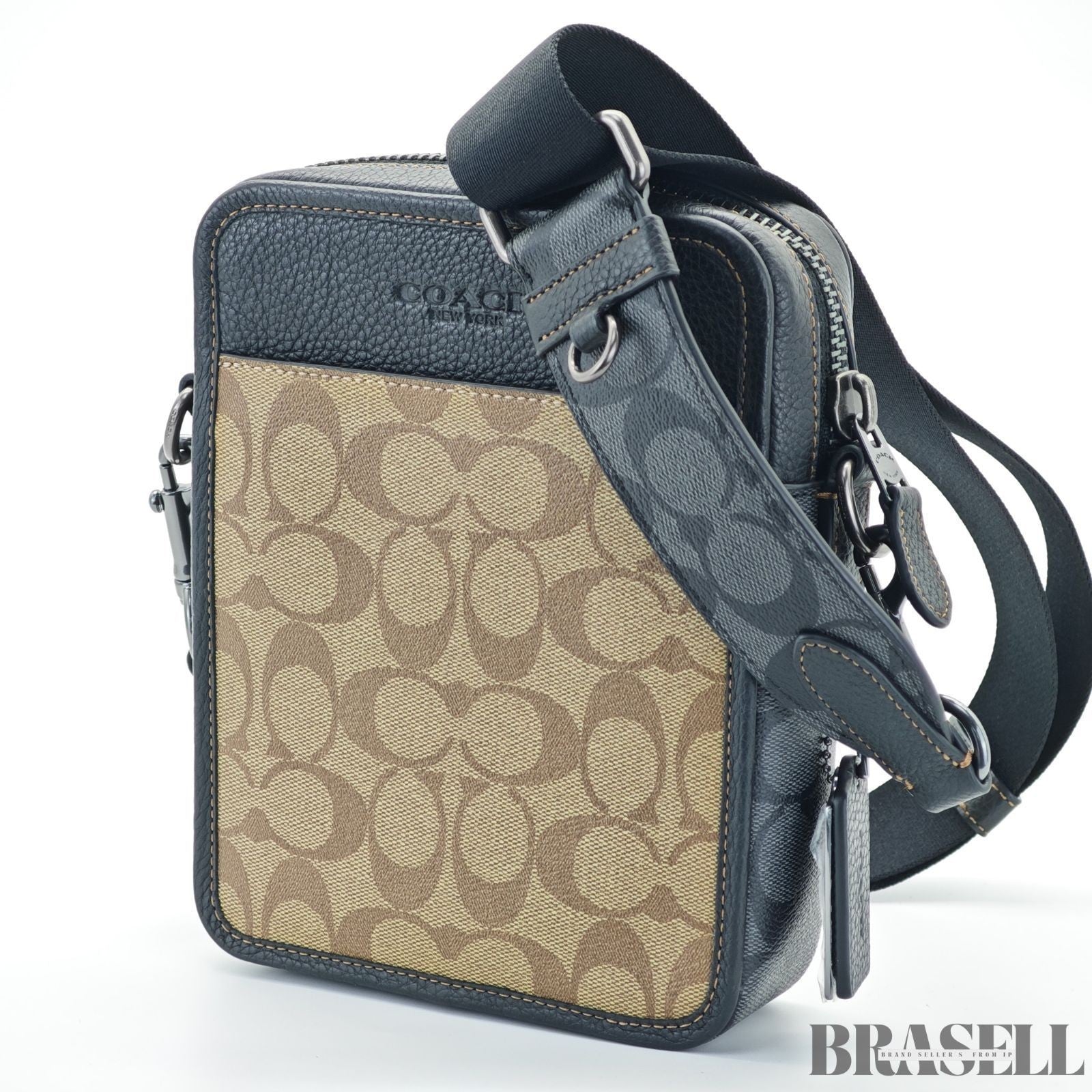 COACH Signature Sullivan Crossbody Bag CC090 Compact Khaki