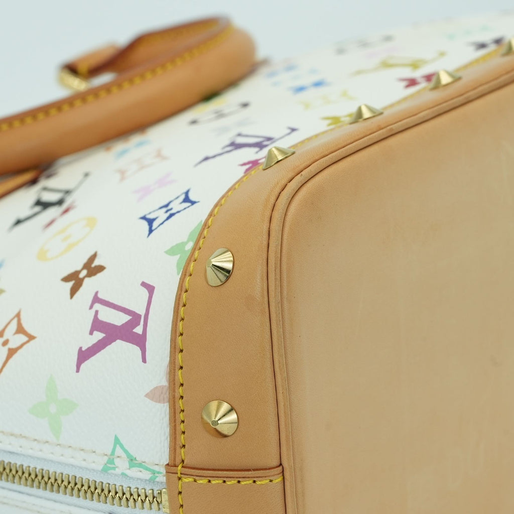 LOUIS VUITTON Multicolore Alma M40443 Handbag Blanc White Women's