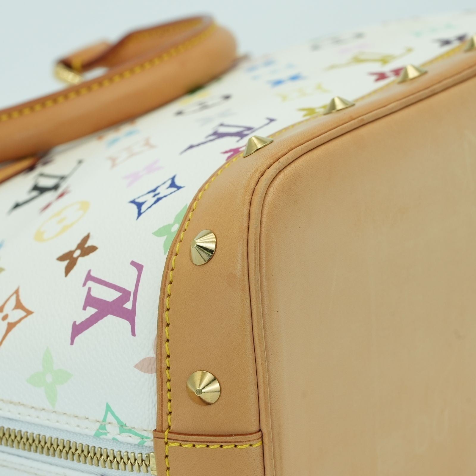 LOUIS VUITTON Multicolore Alma M40443 Handbag Blanc White Women's