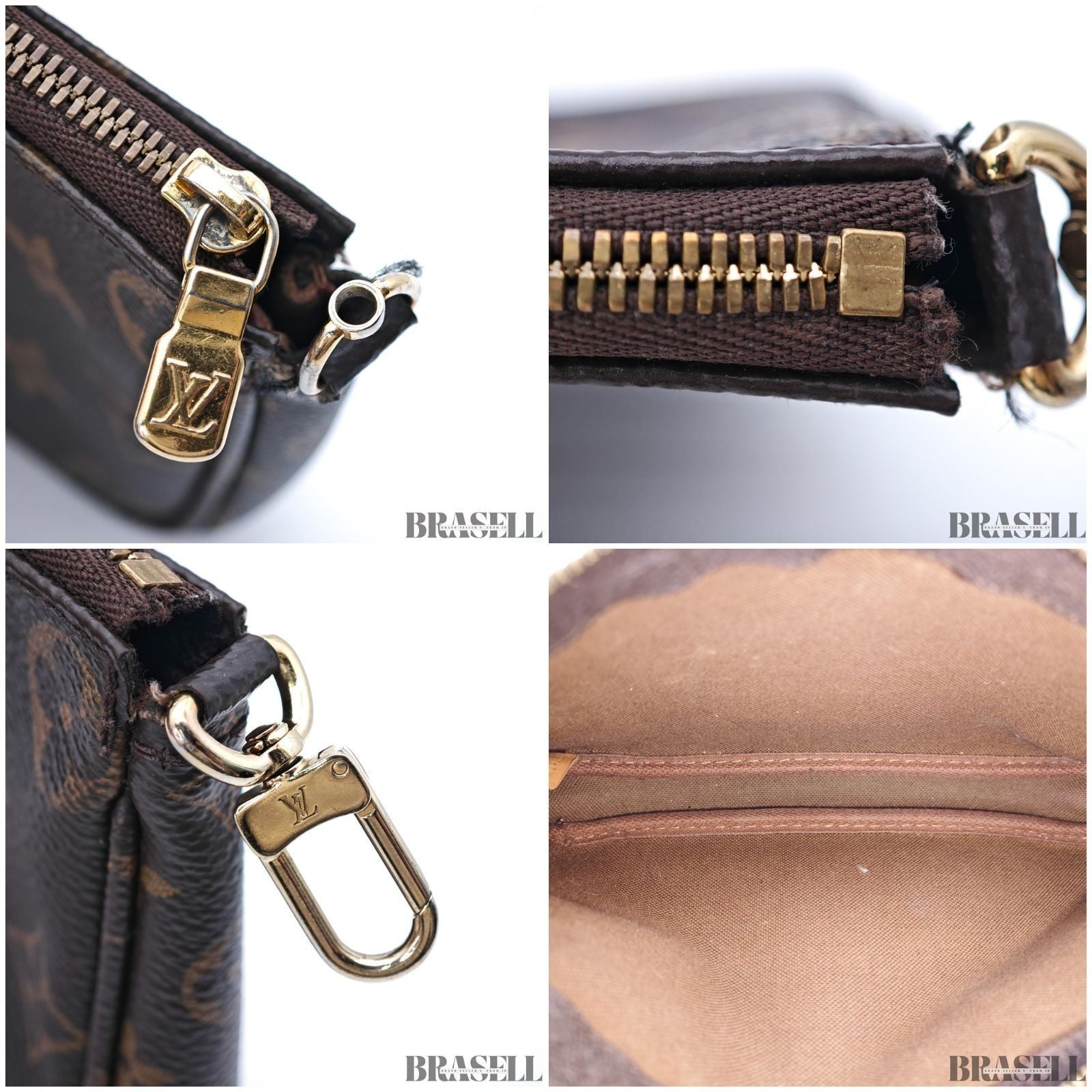 Louis Vuitton Multi Pochette Accessoires M44813 Shoulder Bag Brown w/Coin Case