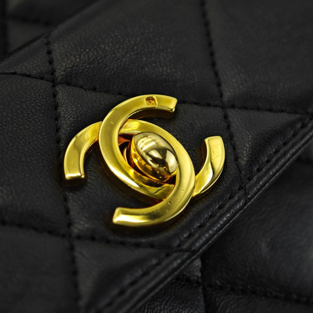 CHANEL Matelasse Bag Backpack Black Women's