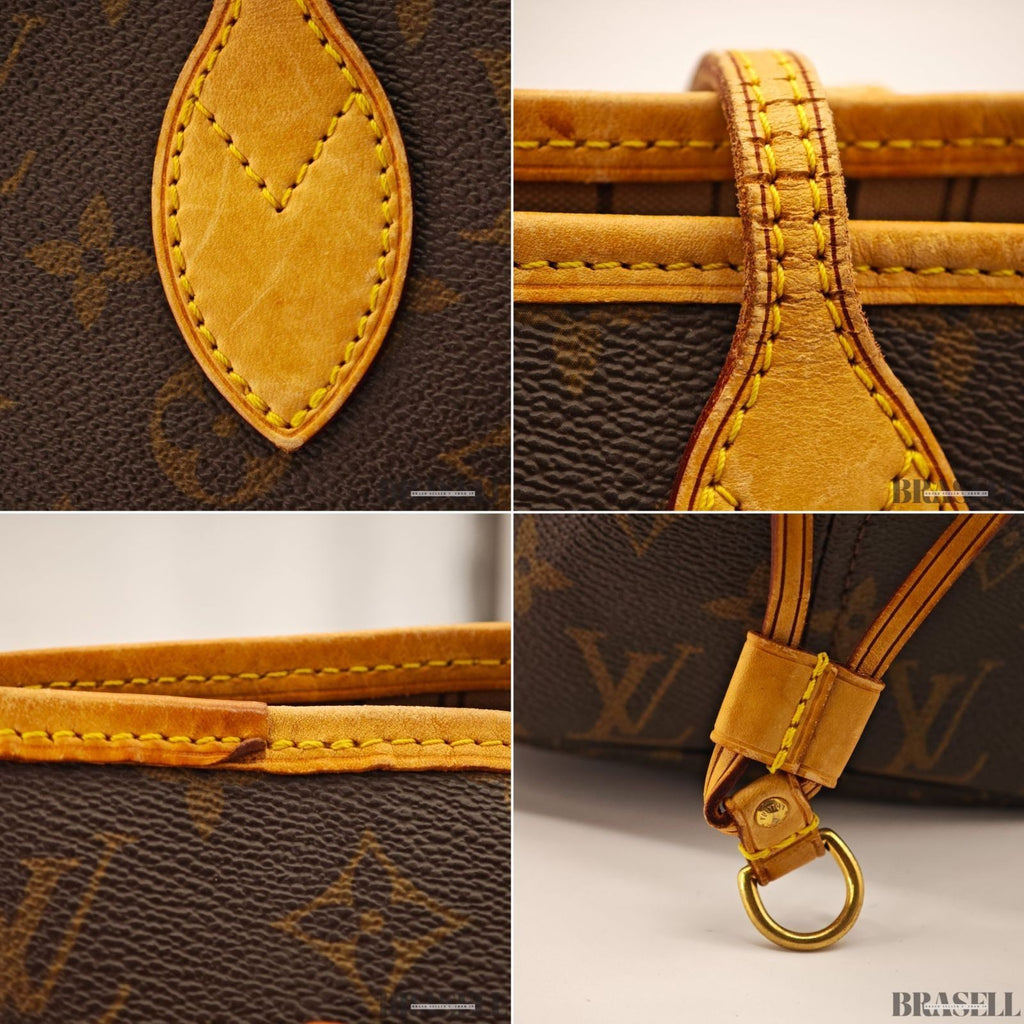 Louis Vuitton Monogram Neverfull MM M40995 Tote Bag Handbag Brown Women
