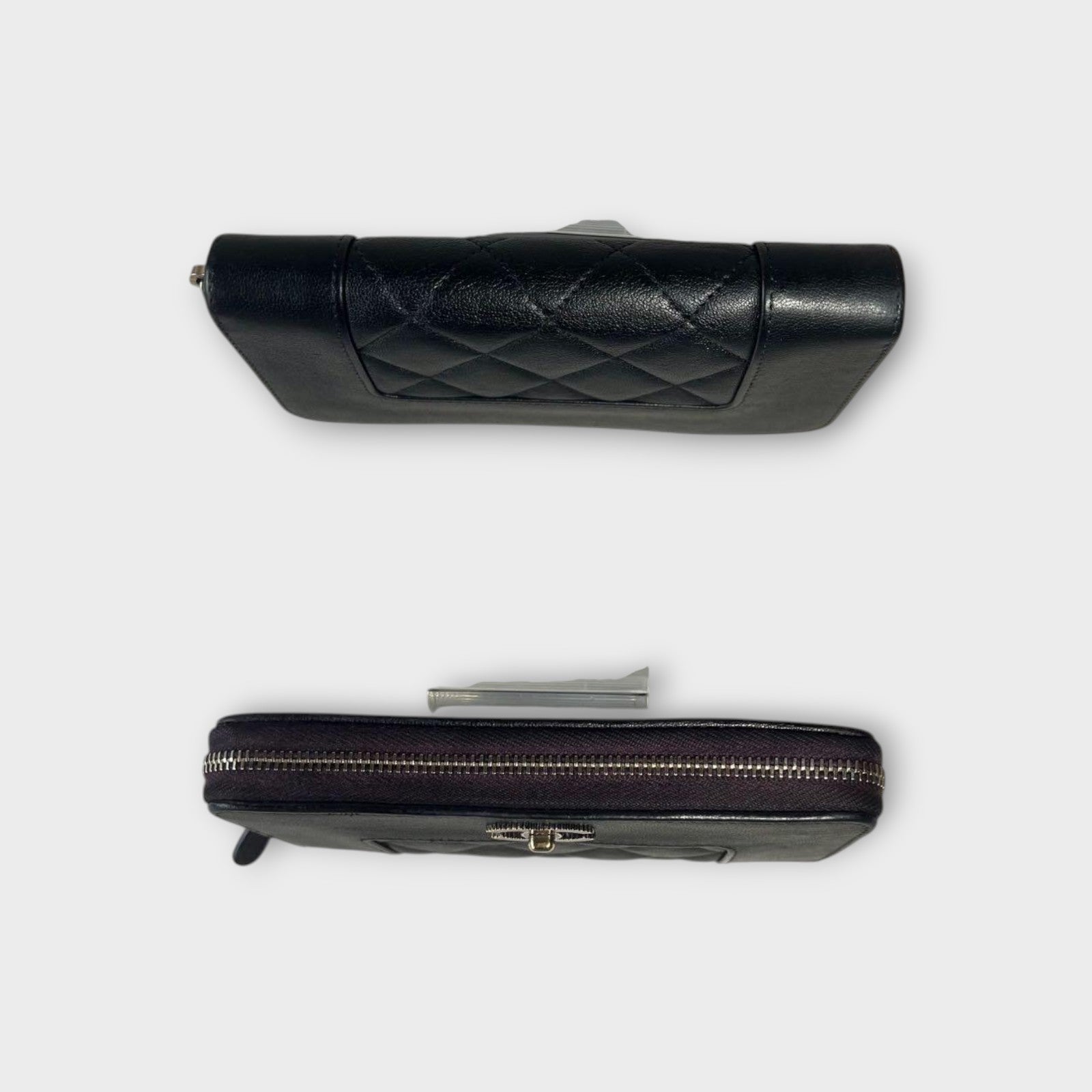 CHANEL Mademoiselle Lambskin Mini Wallet with Round Zipper