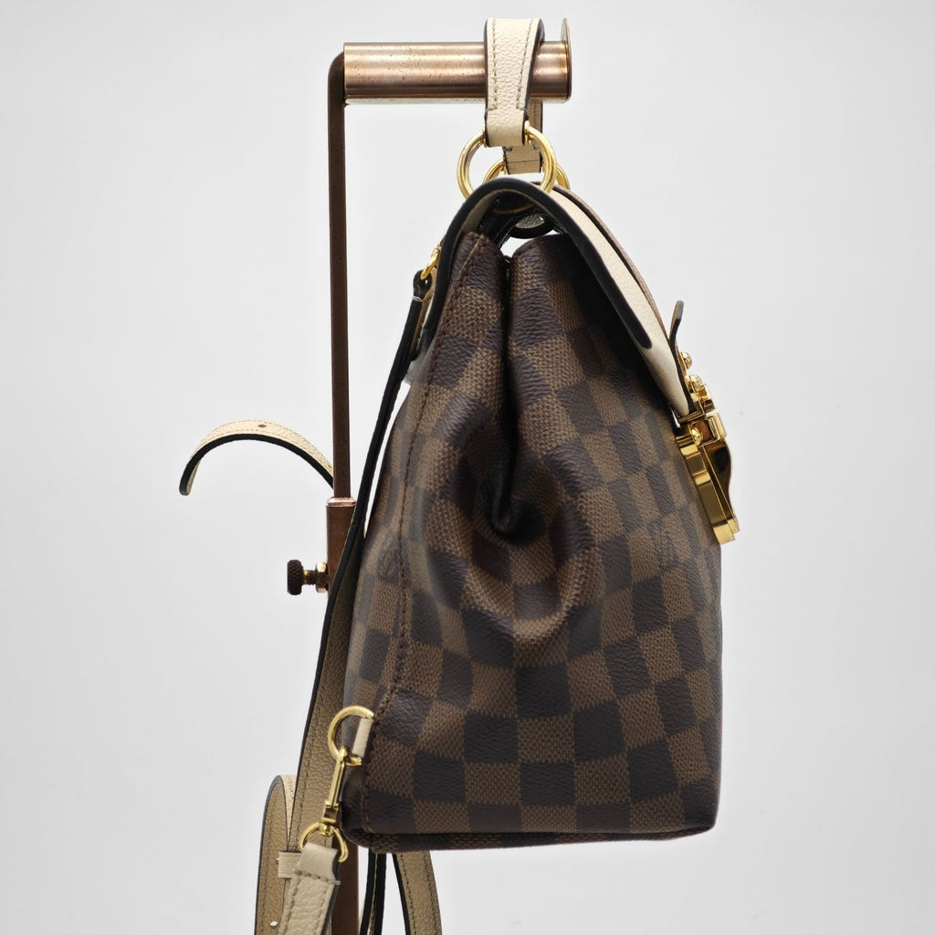 LOUIS VUITTON Damier Clapton N42259 Backpack with Flap Brown Women's