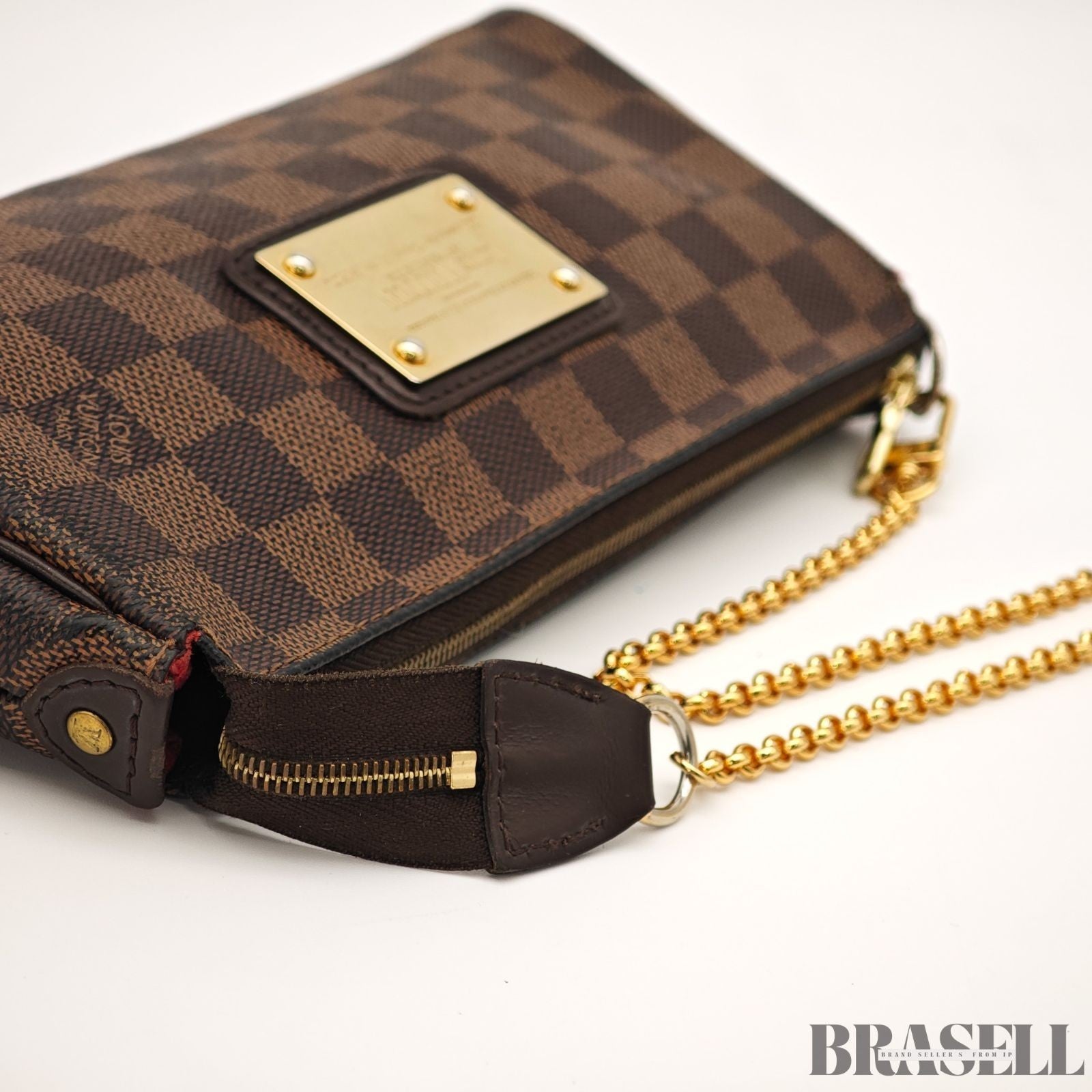 Louis Vuitton Damier Eva Hand Bag Damier Ebene N55213 Brown Compact