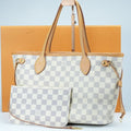 LOUIS VUITTON Damier Azur Neverfull PM N41362 Handbag Tote Bag with Pouch
