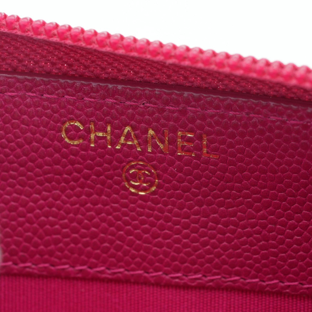 CHANEL Boy Chanel Caviar Leather Long Wallet Pink Women's 23 Series