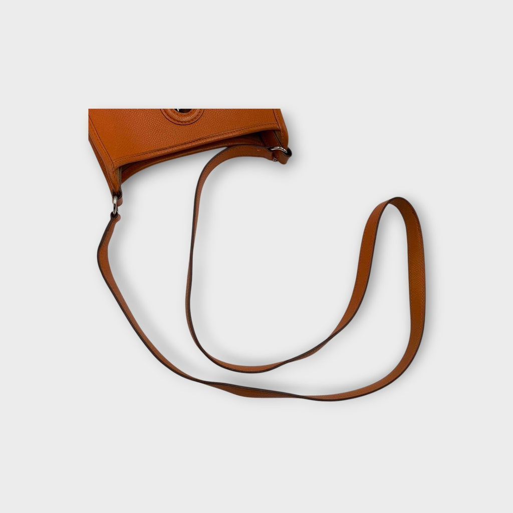 Hermès Vespa TPM Shoulder Bag Veau Epsom Orange Leather K Stamp 【B】
