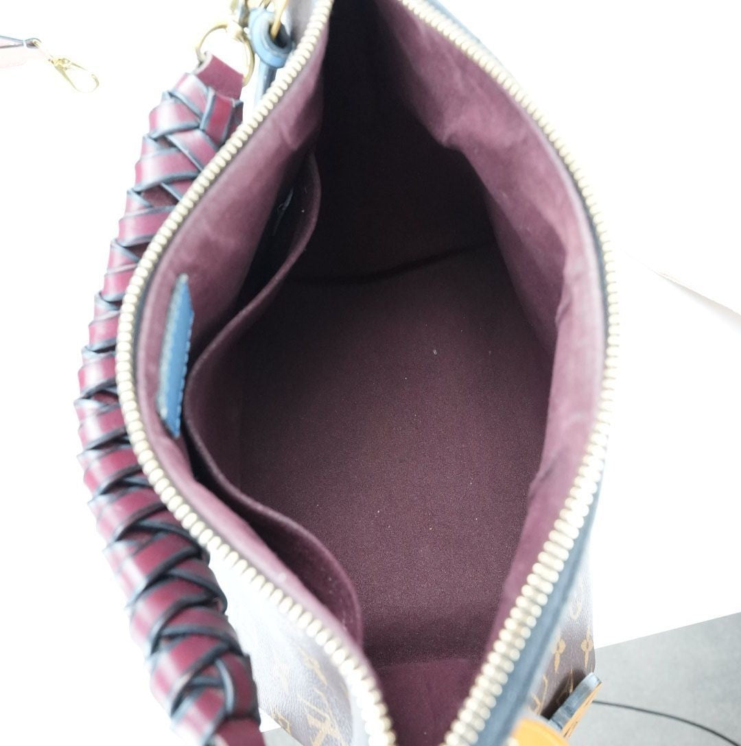 LOUIS VUITTON M55090 Monogram Mini Zipped Hobo 2-Way Shoulder Bag/Handbag