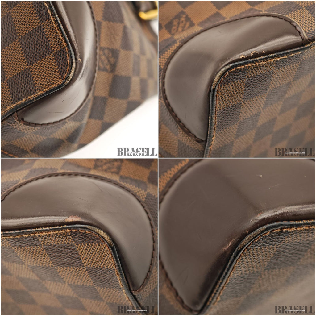 Louis Vuitton Hampstead MM N51204 Damier Ebene Tote Bag Handbag Brown