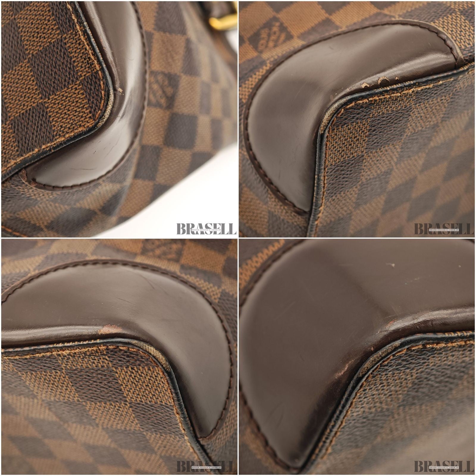 Louis Vuitton Hampstead MM N51204 Damier Ebene Tote Bag Handbag Brown