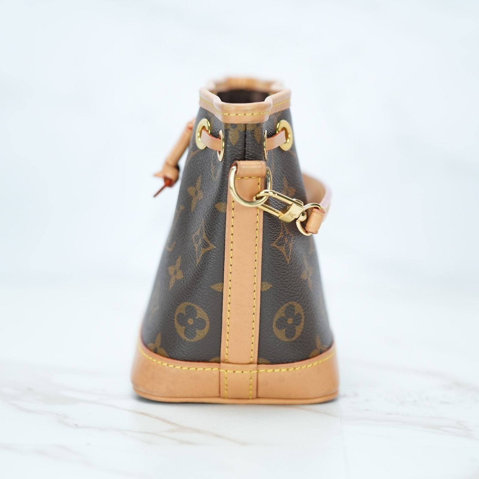 LOUIS VUITTON Nano Noe Monogram M81266 Handbag/Shoulder Bag/Bucket Bag Brown