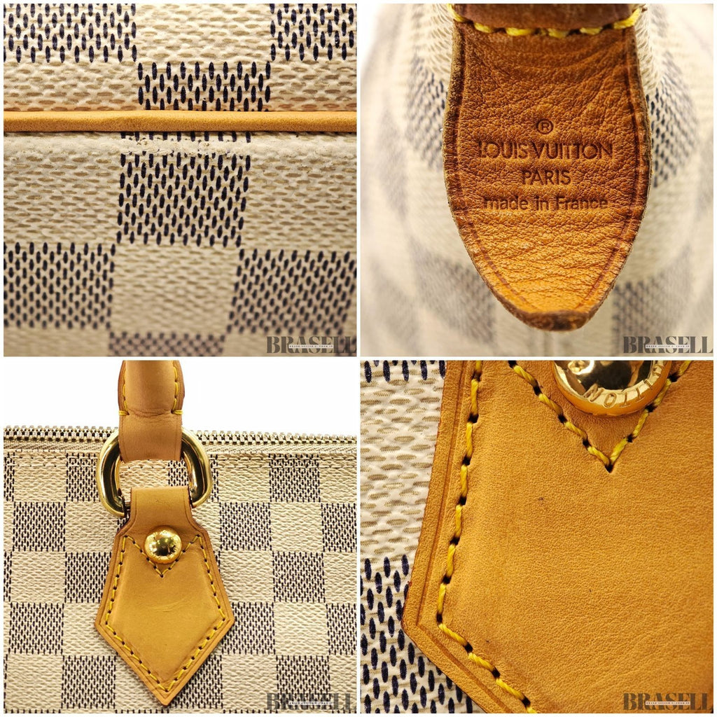 LOUIS VUITTON Saleya MM N51185 Tote Bag Damier Azur White Large Women's