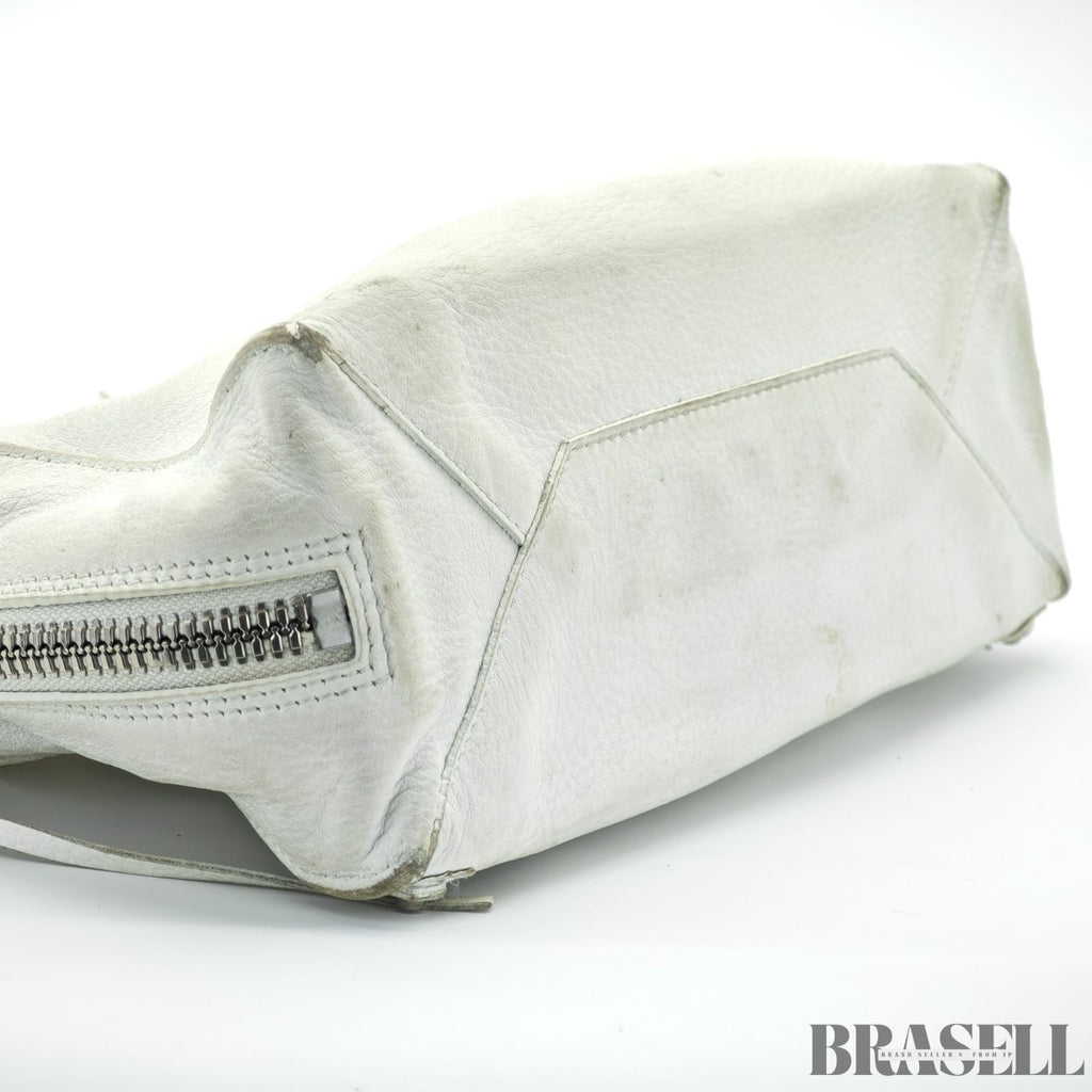 BALENCIAGA 2-Way Handbag Shoulder Bag Paper A4 370926 Ivory Women's