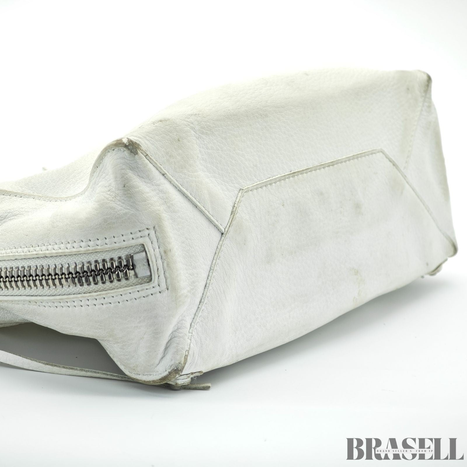 BALENCIAGA 2-Way Handbag Shoulder Bag Paper A4 370926 Ivory Women's