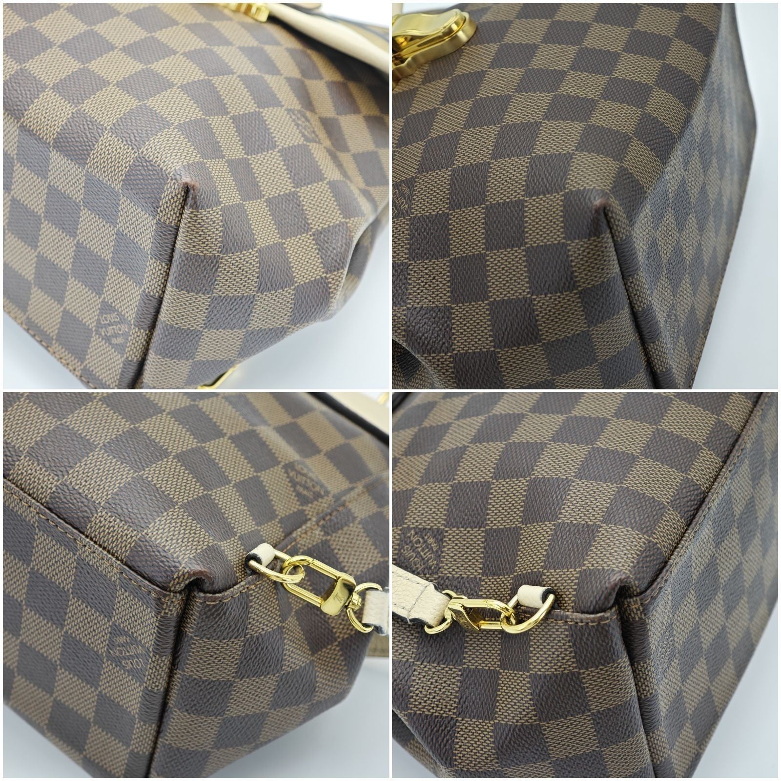LOUIS VUITTON Damier Clapton N42259 Backpack with Flap Brown Women's