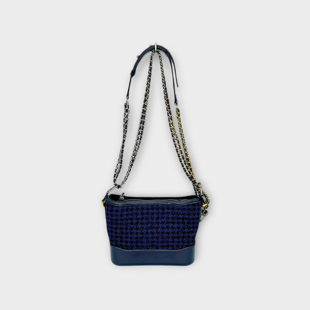 CHANEL Small Hobo Chain Shoulder Bag Gabrielle Tweed