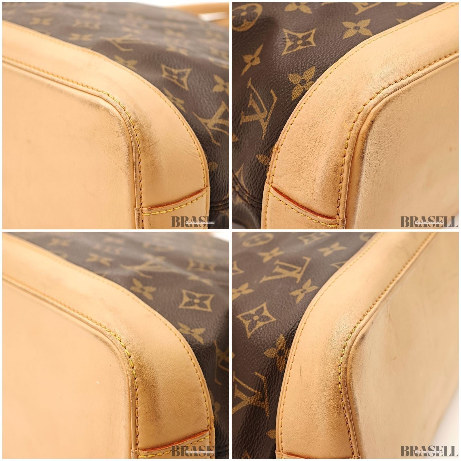 Louis Vuitton Lockit Horizontal Tote Bag M40104 Monogram Canvas Leather Brown