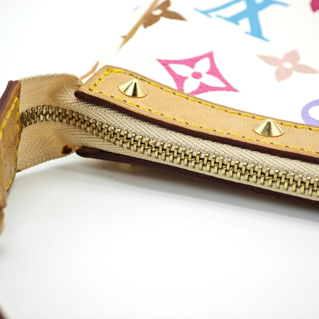 LOUIS VUITTON Multicolore M92649 Compact Small Handbag White