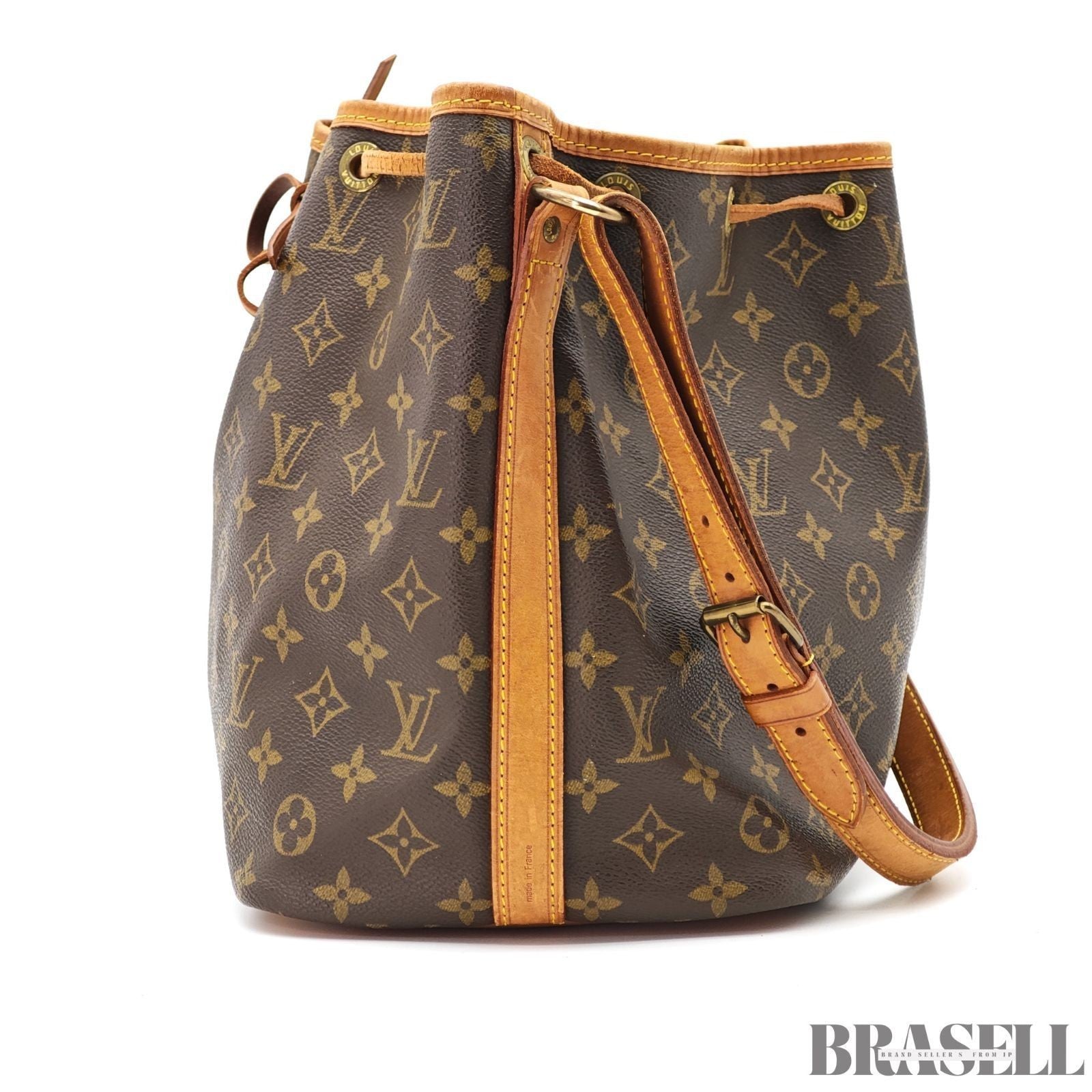 LOUIS VUITTON Petit Noe M42226 Monogram Handbag Bucket Bag Brown Women’s
