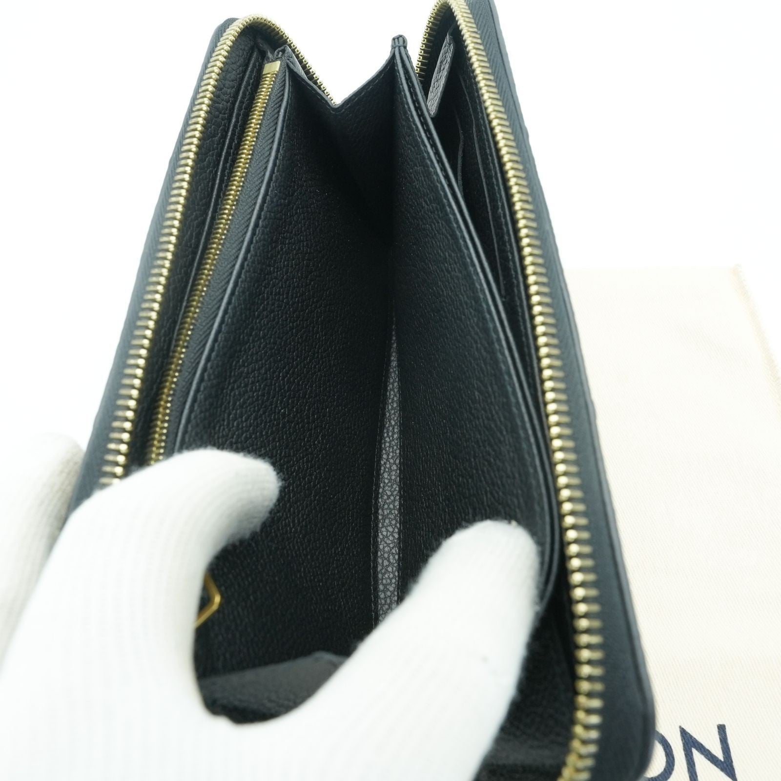 LOUIS VUITTON Empreinte Giant M69698 Long Wallet Zippy Wallet Black