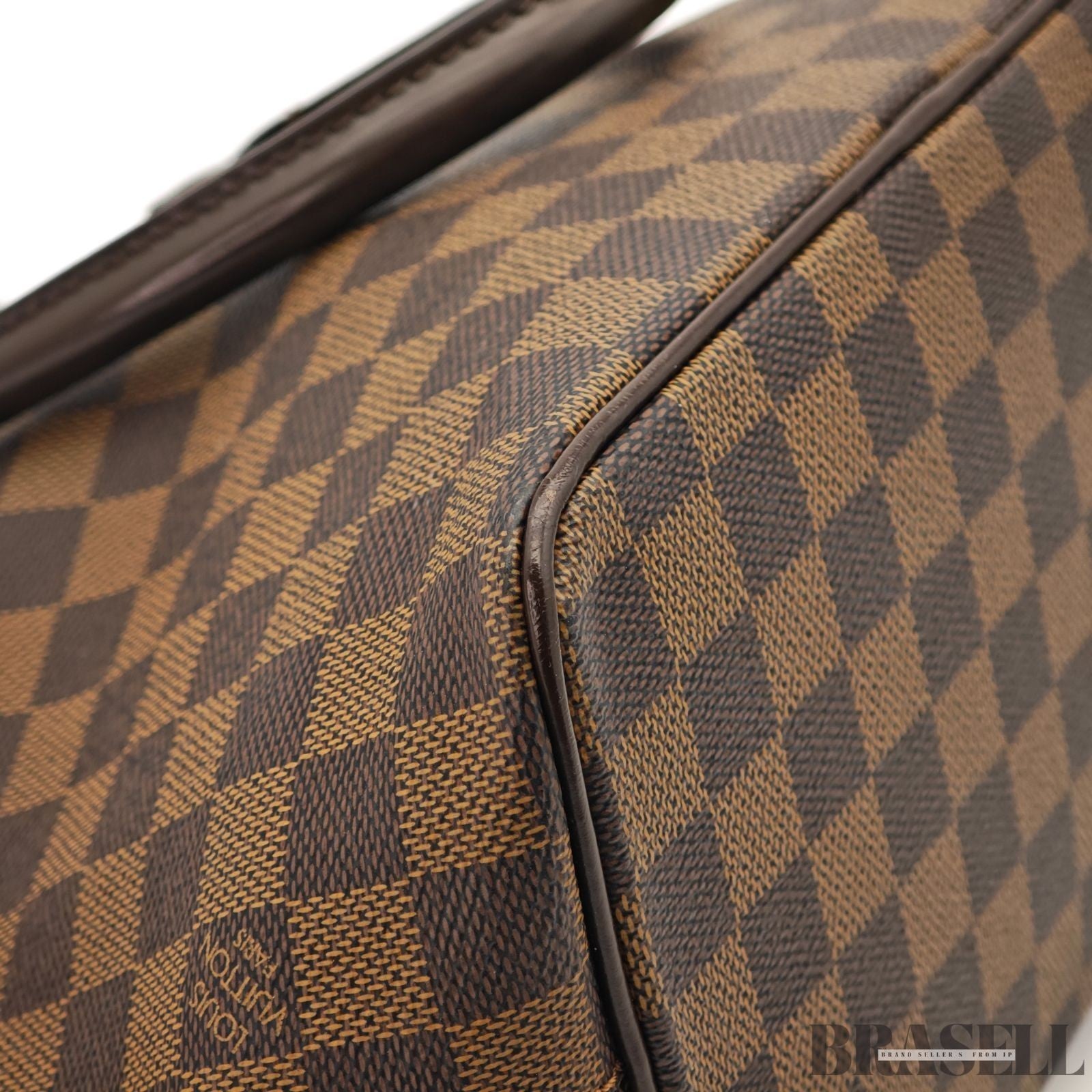LOUIS VUITTON Saleya PM Tote Bag Handbag N51183 Brown Damier Canvas Leather